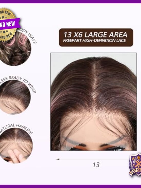 18 Inch Synthetic Bob Wig with HD Lace Front and Body Wave Layers